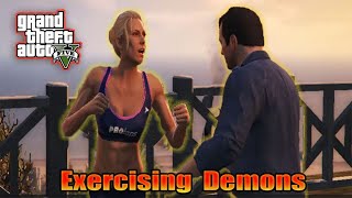 GTA 5 | Exercising Demons | Michael Beats Marry In Race | Hindi Dubbed