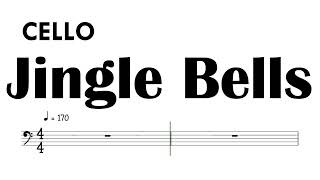 Jingle Bells Cello Sheet Music Backing Track Partitura  #christmas #carol #pasko