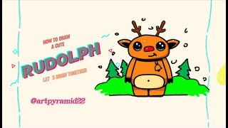 How to Draw Cute 🦌"REINDEER"🦌 THE RED NOSED "RUDOLPH"🦌 Step By Step #trending #viral #youtuber #kids