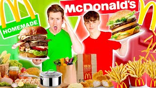 BROTHERS COOK HOMEMADE BIG MACS VS MCDONALDS BIG MAC