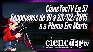 CiencTecTV Ep.57 - Fenômenos Astronômicos de 19 a 23 de Fevereiro de 2015 e a Pluma Sobre Marte