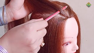 Pencil twist roll hack | easy  hairstyle using a pencil | Cute hairstyle with pencil trick | tricky