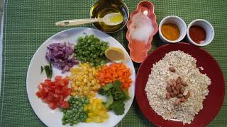 Easy oats recipe/ quick oats dish/ 3 minutes cooking oats/ Masala Oats/ healthy oats brekky