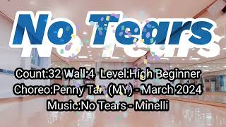 높은초급No Tears  Count:32 Wall:4    Level:High Beginner