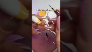 Halloween French tips nails