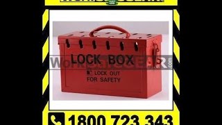 WorkSafe Group Safety Red Lockout Box 250x150x100 Red