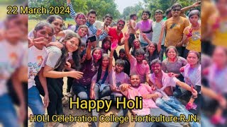 HOLI Celebrated College Students all Girls & Boys together Enjoyed/ Pt KLS CHRS RJN 2024.