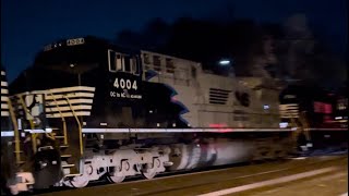 NS 4774 AC44C6M leads NS 10K through Piscataway w/ NS 4004 AC44C6M Blue mane trailing w/ a ok crew