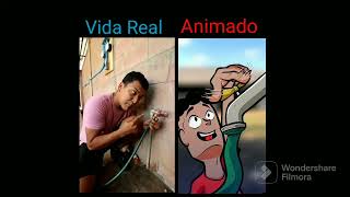 Alfredo Larin La Manguera Infinita ( Vida Real VS Animado ) "Cartoon And Real Life" Parte 7