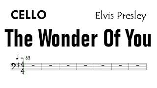 The Wonder Of You  Cello Sheet Music Backing Track Partitura Elvis Presley