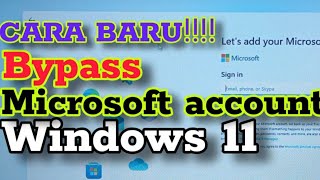 BYPASS MICROSOFT ACCOUNT WINDOWS 11 || CARA LEWATI AKUN MICROSOFT SAAT SETUP WINDOWS 11