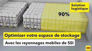 Gagnez en capacité et en surface de stockage grâce au palettier mobile