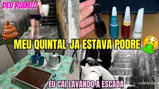 REAGI MEU QUINTAL JÁ ESTAVA PODRE 🤮 | DEU RUIM EU CAÍ LAVANDO A ESCADA | FIZ BOLO DE CENOURA