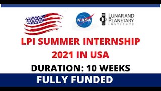 LPI Summer Internship in United States 2022 | Fully Funded