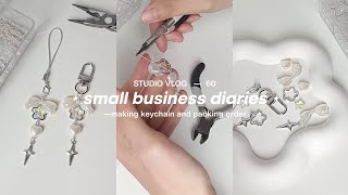 small business diaries ― making keychain and packing photocard order / studio vlog 60 ⋆ ִֶָ ๋⋆𐙚 ࣪˖ ֶ