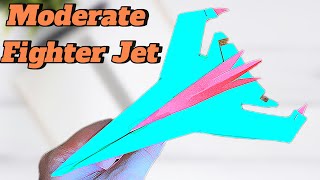 How To Make Moderate Fighter Jet Origami Paper Airplane