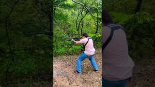 Savage axis 308 first shot🤯#youtubeshorts #2023 #edc #guns #music #rifle #gunreview #308 #forest