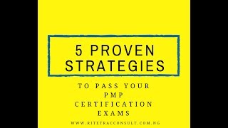 5 Proven Strategies to Pass your PMP Certification Exam