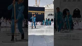 Masjid al Haram Cleaning🧹Video in Soudi Arabia 🕋🏃 #trending #shortvideo