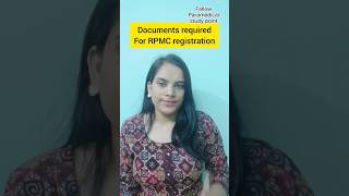 Documents required for RPMC registration