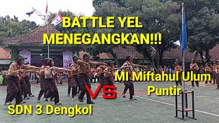 MENEGANGKAN!!! Battle yel MI Miftahul Ulum Puntir VS SDN 03 Dengkol di Oscar Open 2023.