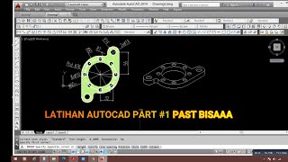 #BELAJARAUTOCAD2D MEMBUAT GAMBAR 2D KE GAMBAR ISOMETRIC PART #1 UNTUK PEMULA ( reff. from google )