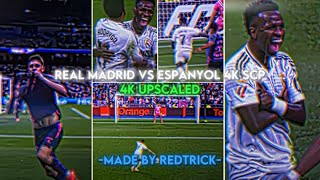 Real Madrid Vs Espanyol 4K SCP • Rare Clips •  Scenepack • Upscale • [TOPAZ + AE CC] 🔥🐐