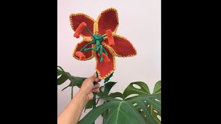 DIY Macrame Red Day Lily Tutorial | Perfect for Beginners!!