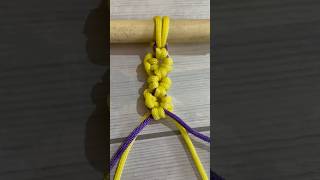 Macramés viral flower bracelet 😱😱 |macrame knot tutorial |easy for beginners | #diy #trending