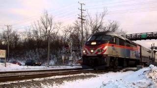 Outbound Metra Through Rondout,Illinois