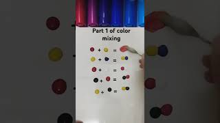 Color mixing part 1 /how to mixe colors  Beginners  guid #shorts #pimarycolors