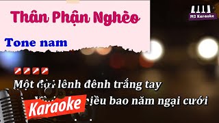 [Karaoke] Thân Phận Nghèo | Tone nam