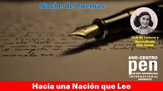 NOCHE DE POEMAS, EN EL CLUB DE LECTURA Y APRENDIZAJE ANA FRANK