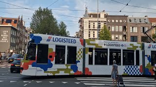 GVB Metro wrapped tramcar with Logisteed brand in Amsterdam