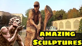 Walk with me and see the amazing sculptures (Statue) In Isfahan city 🏙️