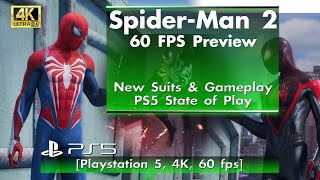 Spider-Man 2 60 FPS Exclusive - New Suits & Gameplay [Playstation 5, 4K, 60 FPS]