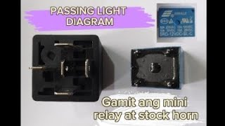 STOCK HORN WITH PASSING LIGHT DIAGRAM TUTORIAL USING A MINI RELAY