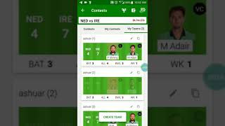 Ireland vs netheland odi dream11 myfab11 team