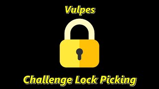 Challenge Lock - Vulpes by CGlassey - #locksport #lockpicking