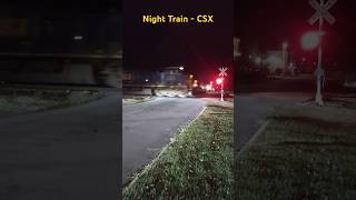 Night Train - CSX Freight at Bryan Street in Athens #nighttrain #csx @CameraBryan #athensalabama