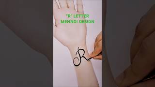 "R" letter mehandi design |