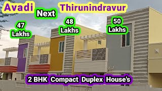 Compact 2 BHK Semi Independent Duplex House | Avadi Next Thirunindravur |#compacthouse