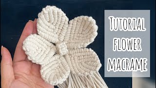 Easy macrame flower tutorial