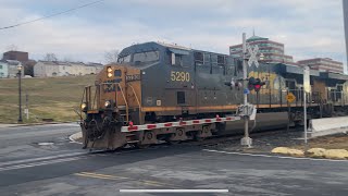 11/29/24 - CSX ES40DC 5290, leads M433, in Newburgh, NY