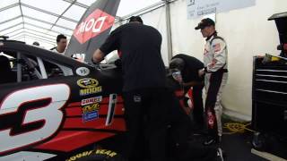 Working on the #3 DOW Richard Childress Racing car Goodwood FOS 2015