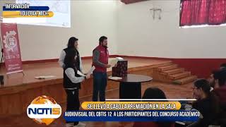 Se llevó a cabo la premiación en la Sala Audiovisual del CBTis 12, del Concurso Académico.