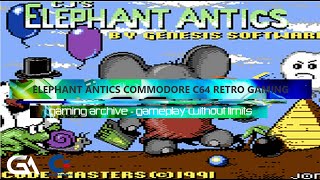 Commodore C64 CJ'S ELEPHANT ANTICS 1991 Retro Gameplay Teaser Arcade Style Retro Gaming Vintage