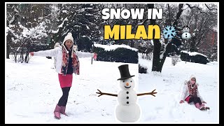 ANG LAKAS NG SNOW SA MILAN! ❤️|| MADULAS NA DAAN ❄️ / VLOG #23