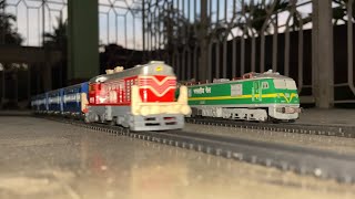 WAG9 Locomotive and Centy Toys Train Set at Night View