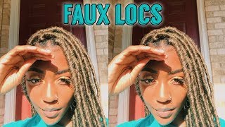 DOING FAUX LOCS FOR THE FIRST TIME || Rubber band Method + No Cornrows || Ft. X-tress Hairstyle